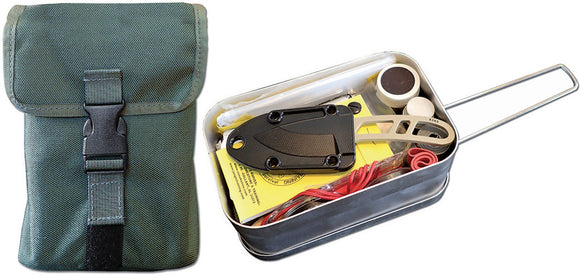 ESEE Randall Green Survival Camping Prepper Gear Large Kit In Mess Tin LTINKITOD