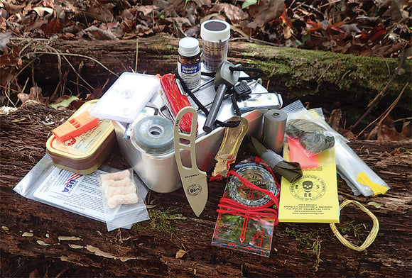 ESEE Knives Logo Large Tin Survival Prepper Camping Emergency Gear Kit LTINKIT