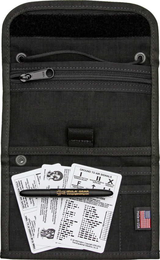 ESEE Black Passport Storage Carrying Travel Case + Fisher Spacer Pen PASSPORTB
