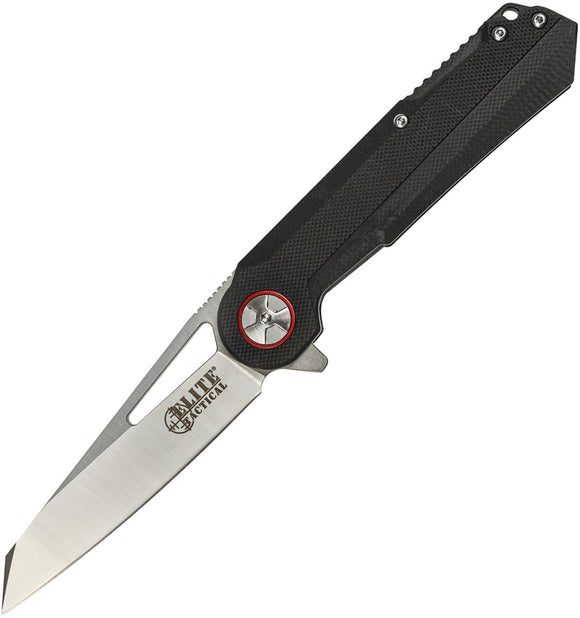 Elite Tactical Pocket Knife Linerlock Black G10 Folding D2 Steel Blade FDR004BRD
