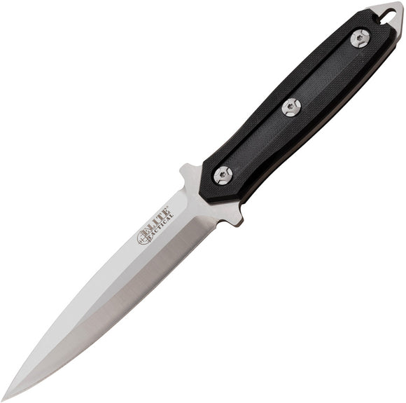 Elite Tactical Incog Black Smooth G10 Stainless Fixed Blade Knife FIX009