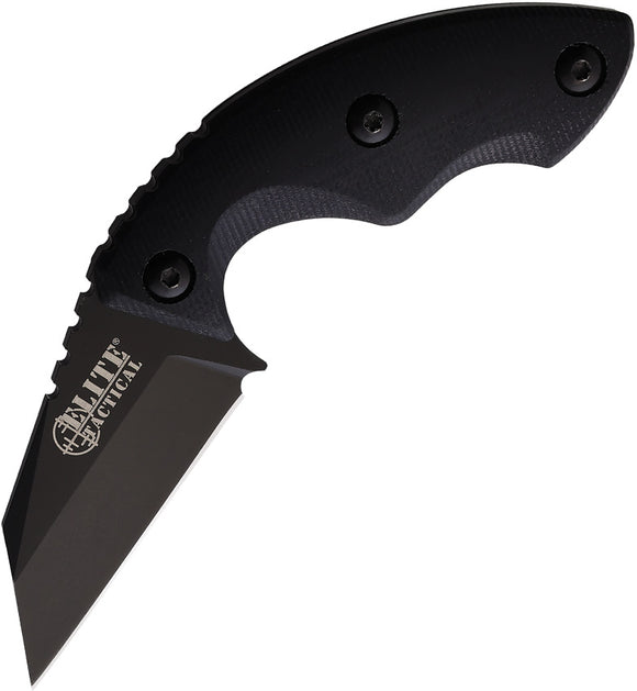 Elite Tactical Sidearm Black Smooth G10 D2 Steel Fixed Blade Knife FIX010