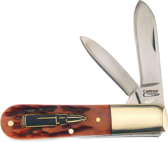 Frost Cutlery Barlow Brown Jigged Bone Folding Stainless Pocket Knife CAL163