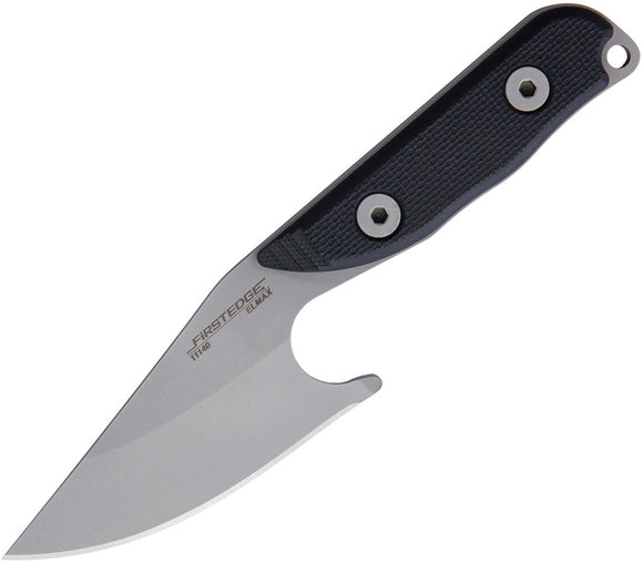 FirstEdge Stingray Black G10 Handle Fixed Elmax Steel Blade Knife K11140BBB