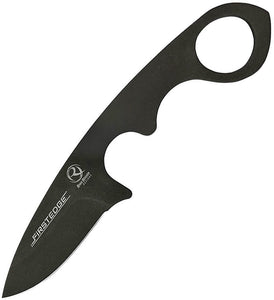 FirstEdge Black Oxide HR-2 Fighter/Backup Finger Ring Fixed Drop Pt Knife K4350