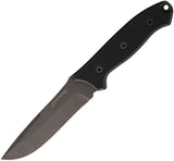 FirstEdge Field Stainless Fixed Blade Black G10 Handle Knife w/ Sheath 5250