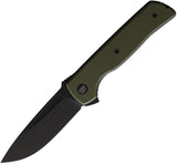 Terzuola Knives ATCF Lite Linerlock Green G10 Folding Black Nitro-V Knife 010GB