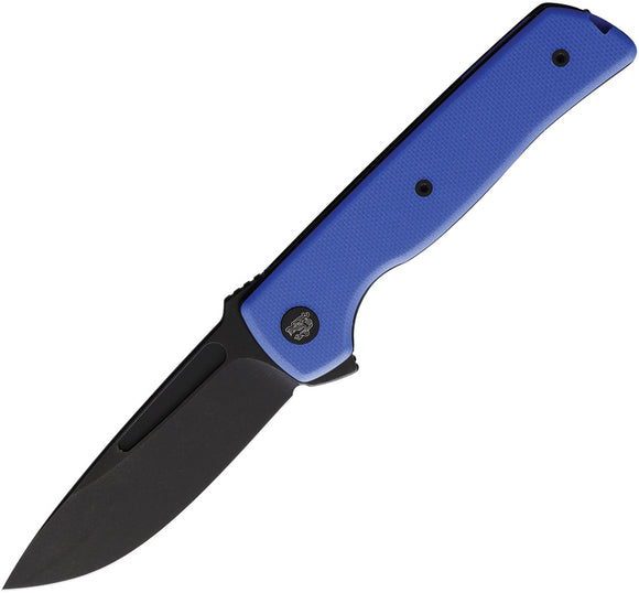 Terzuola Knives ATCF Lite Linerlock Blue G10 Folding Black Nitro-V Knife 010LB