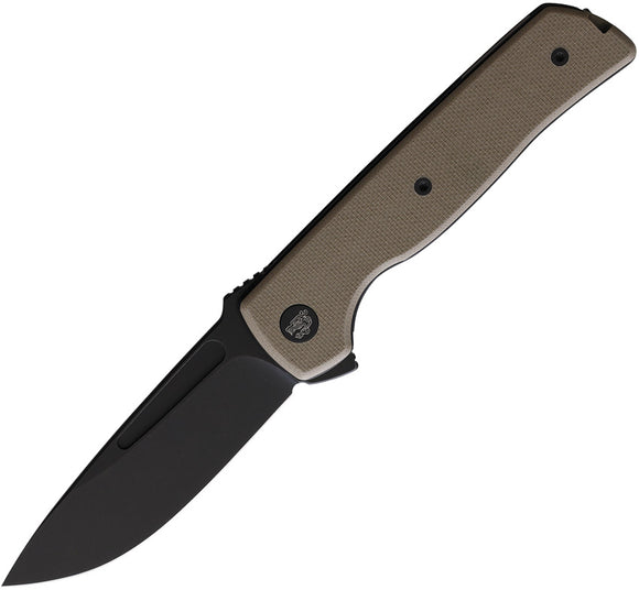 Terzuola Knives ATCF Lite Linerlock Tan G10 Folding Black Nitro-V Knife 010TB