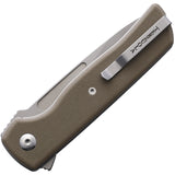 Terzuola Knives ATCF Lite Linerlock Tan G10 Folding Nitro-V Pocket Knife 010TS