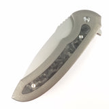 Ferrum Forge Knife Works Allurus Pocket Knife CF & Titanium Folding 20CV 011CF