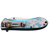 Femme Fatale Lot of 12 Blue Butterfly Folding Stainless Pocket Knife A010LBXX