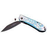 Femme Fatale Lot of 12 Blue Butterfly Folding Stainless Pocket Knife A010LBXX