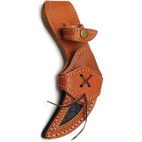 FH Knives Damascus Karambit Black Pakkawood Fixed Blade Knife KMBT002