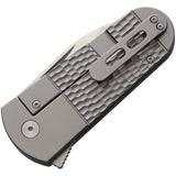 FINCH Buffalo Tooth Framelock Titanium Folding 154CM Pocket Knife CBT800