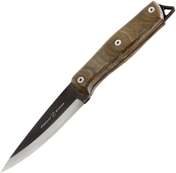 Flexcut Hawthorne Explorer OD Green Micarta 1095HC Steel Fixed Blade Knife H1C