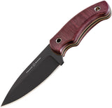 Flexcut Hawthorne Nomad Red Coral Micarta 1095HC Steel Fixed Blade Knife H3A