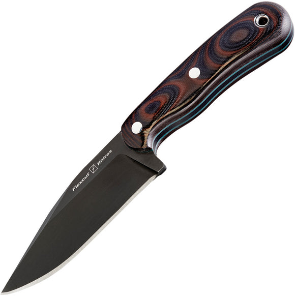 Flexcut Hawthorne Seeker Red & Black G10 1095HC Steel Fixed Blade Knife H4A