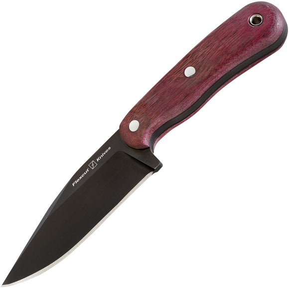 Flexcut Hawthorne Seeker Purpleheart Wood 1095HC Steel Fixed Blade Knife H4B
