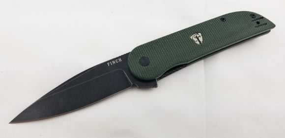 Finch Knife Co Devil's Finger Sequoia Green Folding 154cm Knife 403