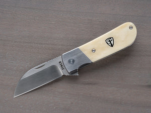 Finch Lucky 13 White Smooth Bone  154cm Folding Pocket Knife 350