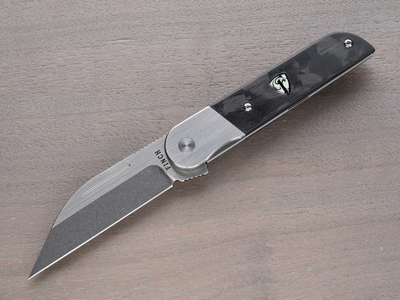 Finch Reciprocity Shredded Carbon Fiber 154cm Framelock Folding Pocket Knife 110