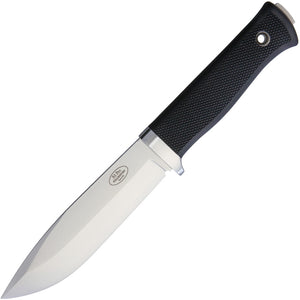 Fallkniven S1 Pro 10 Black Checkered TPR Stainless Steel Fixed Blade Knife w/ Sheath S1PRO10