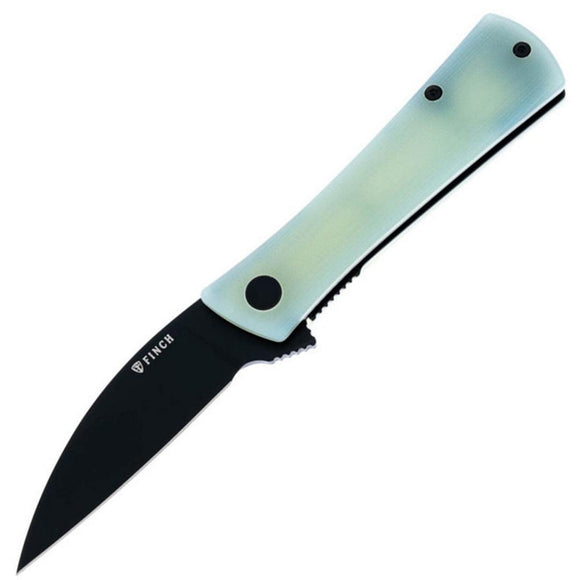 Finch Shiv Linerlock Ghost Green Jade G10 Folding 14C28N Pocket Knife SV003