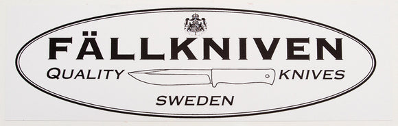 Fallkniven Black & White Oval Logo Sticker NS