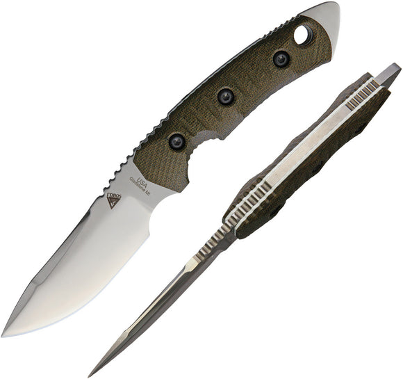 Fobos Knives OD Green Tier 1 Mini White Liner Fixed Blade Knife 016
