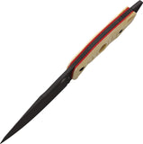 Fobos Knives Alaris Ivr/Red Micarta Carbon Steel Fixed Blade Knife w/Sheath 043