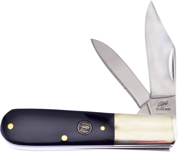 Frost Cutlery Barlow Black Buffalo Horn Folding Stainless Pocket Knife OC163BH