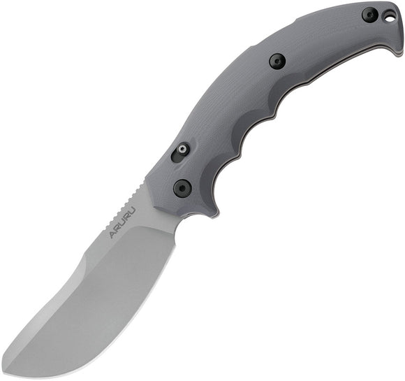 Fox Aruru Lockback Gray G10 Handle N690Co Stainless Fixed Drop Pt Knife 080