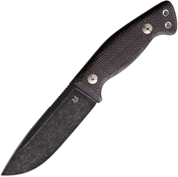 Fox Tokala Bison Micarta Niolox Steel Fixed Blade Knife w/ Belt Sheath 105MB