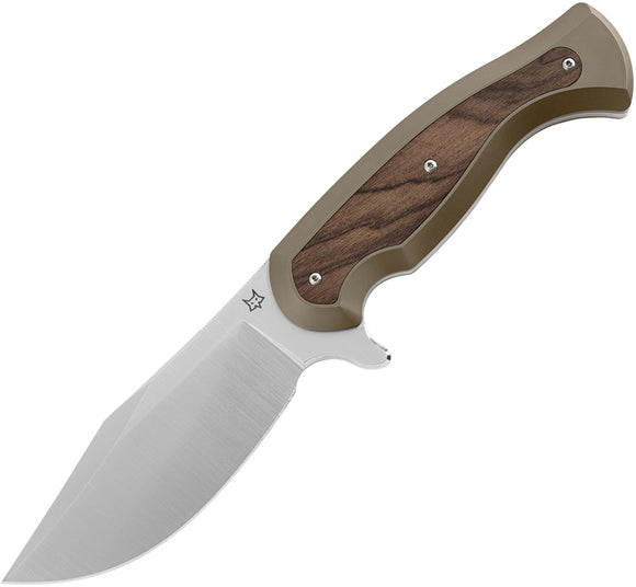 Fox Eastwood Tiger Bronze Titanium Niolox Steel Fixed Blade Knife 106TIZW