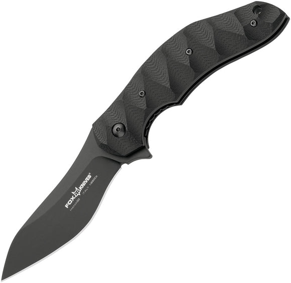 Fox 302 Anso Linerlock Gray Titanium Handle Satin Bohler N690 Folding Knife 302