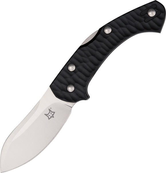 Fox Jen Anso Zero Black FRN Handle N690Co Stainless Lockback Folding Knife 305