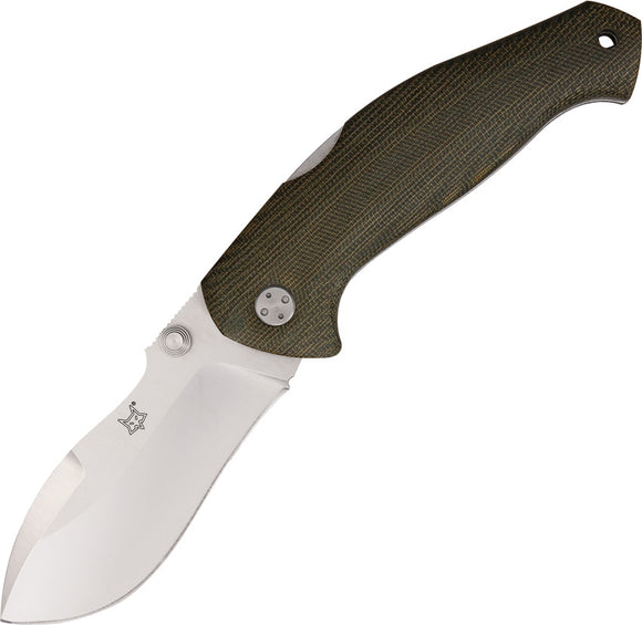 Fox Jen Anso Mojo Green Micarta Handle Lockback N690Co Folding Hunter Knife 306