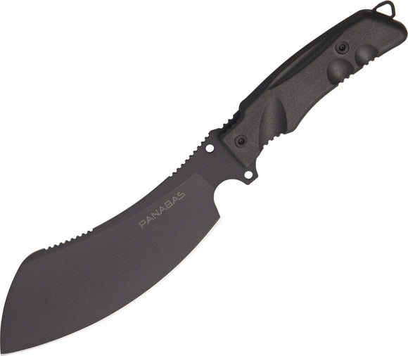 Fox Panabus Black N690Co Sawback Fixed Blade Knife w/ Sheath & Survival Kit 509