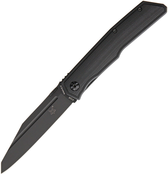 Fox Terzuola Linerlock Black G10 Handle N690Co Folding Knife w/ Belt Sheath 515