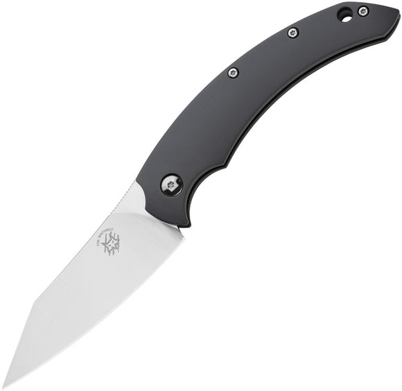 Fox Slim Dragotac Folder Gray FRN Handle N690 Bastinelli Design Knife 518GR