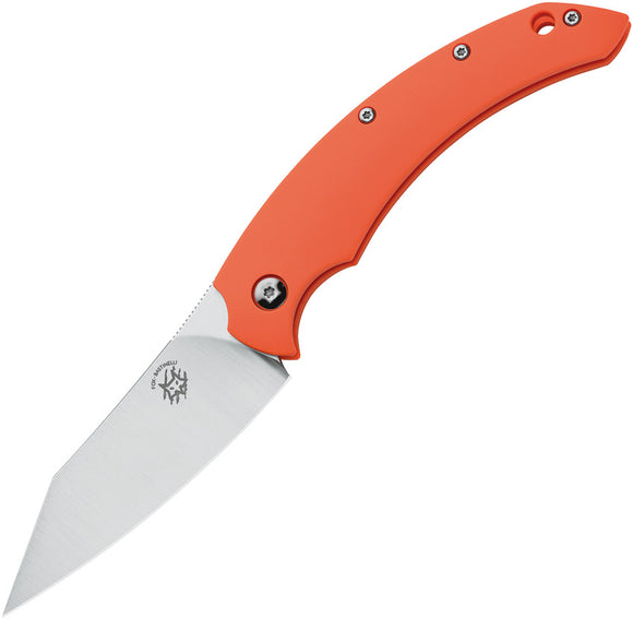 Fox Slim Dragotac Folder Orange FRN Handle N690 Bastinelli Design Knife 518O