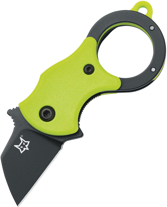 Fox Mini-Ta Linerlock Green FRN Folding Stainless Steel Pocket Knife 536GB