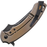 Fox Geco Framelock Black Smooth G10 Folding Bohler N690 Pocket Knife 537BR