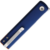 Fox CHNOPS Linerlock Blue Aluminum Folding Bohler M390 Pocket Knife 543ALBL