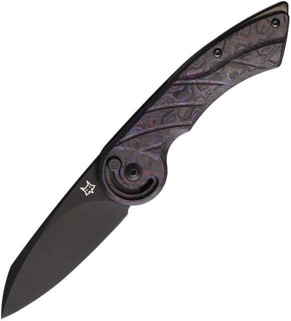Fox Radius Lock Purple Fat Carbon Bohler M390 Stainless Pocket Knife 550CFPA