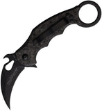 Fox Karambit Linerlock Black Carbon Fiber Bohler N690 Pocket Knife 599CFF