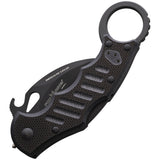 Fox Karambit Linerlock Black Smooth G10 Folding Bohler N690 Pocket Knife 599XTS