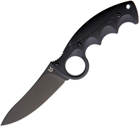 Fox Russ Kommer Alaska Black G10 Becut Steel Fixed Blade Knife w/ Sheath 621B