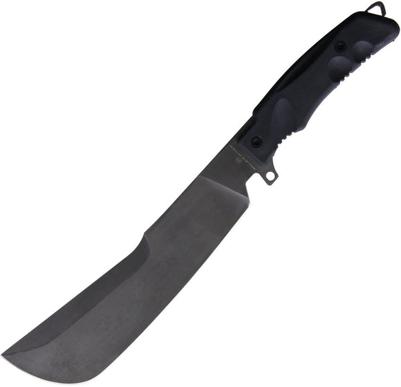 Fox Golok Hitam Black Forprene Bohler N690 Fixed Blade Machete 9CM02B